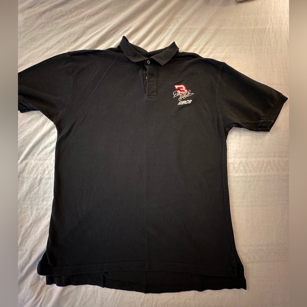 Vintage NASCAR Dale Earnhardt black polo size XL